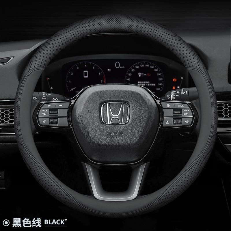 Universal Genuine Leather Steering Wheel Cover Honda CR-V HR-V Civic 10th Accord Fit City Vezel 38cm Diameter Sport