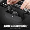 Car Storage Box with Magnetic Snap Closure Organizer Anti-Falling Hook And Loop Installation Container for Sun Visor or Seat Back