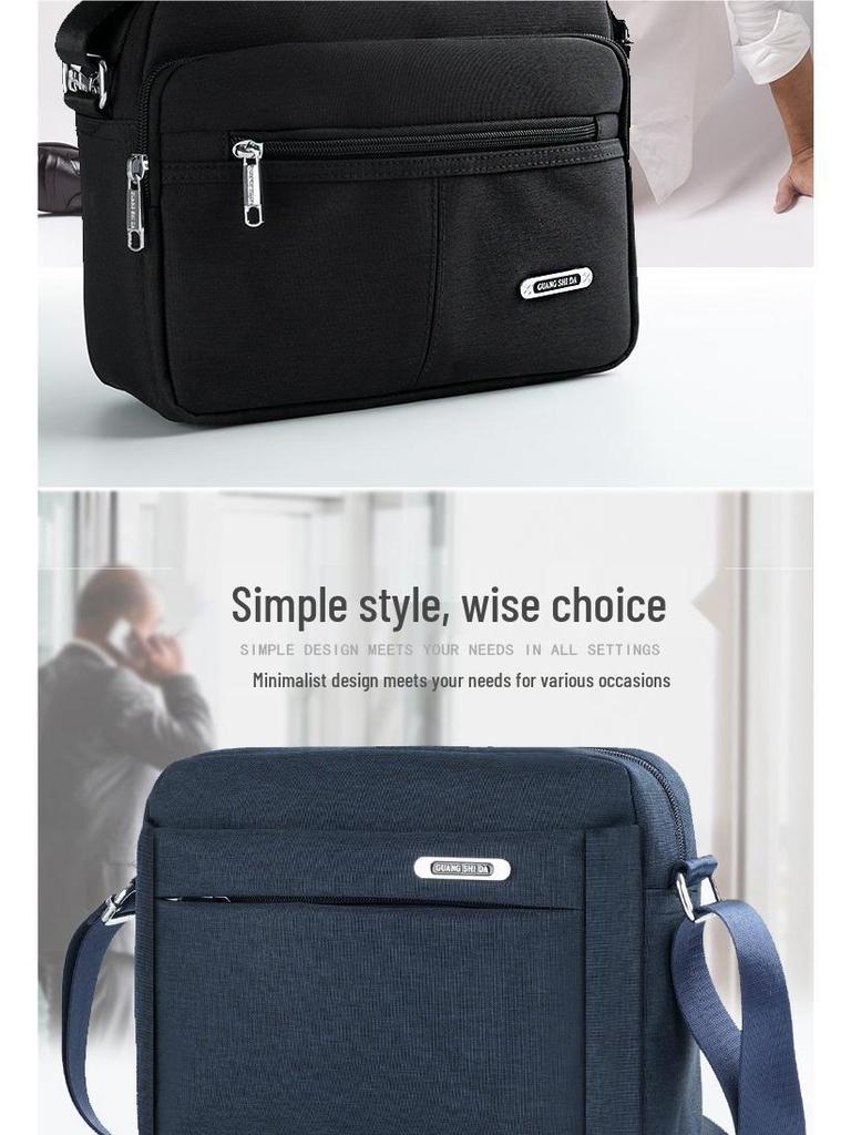 Trendy Men's Waterproof Oxford Crossbody Shoulder Bag