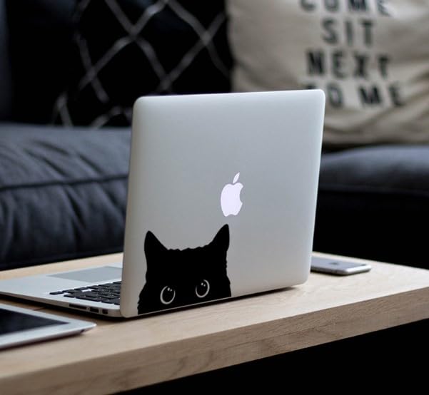 bubulu Black Cat Car Sticker Cute Cat Wall Refrigerator Door