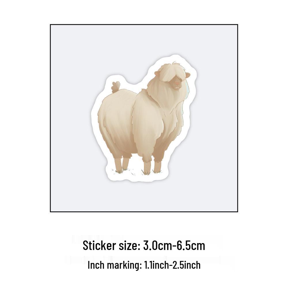 60 Cartoon Farm Animal Stickers – Journal, Suitcase, Laptop Waterproof Pack (60 Sheets)