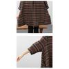 DIMANAF 2026 Summer New Plus Size Women T-Shirts Casual Vintage Print Plaid Blouse Shirts Lady Tops Tees Cotton Oversized