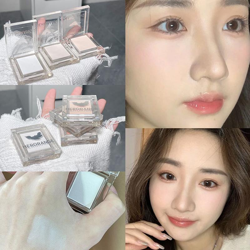 

Палитры теней для век Monochrome White Jade Highlighter Palette Waterproof Pearly Matte Brighten Lying Silkworm Shimmer Bronzer