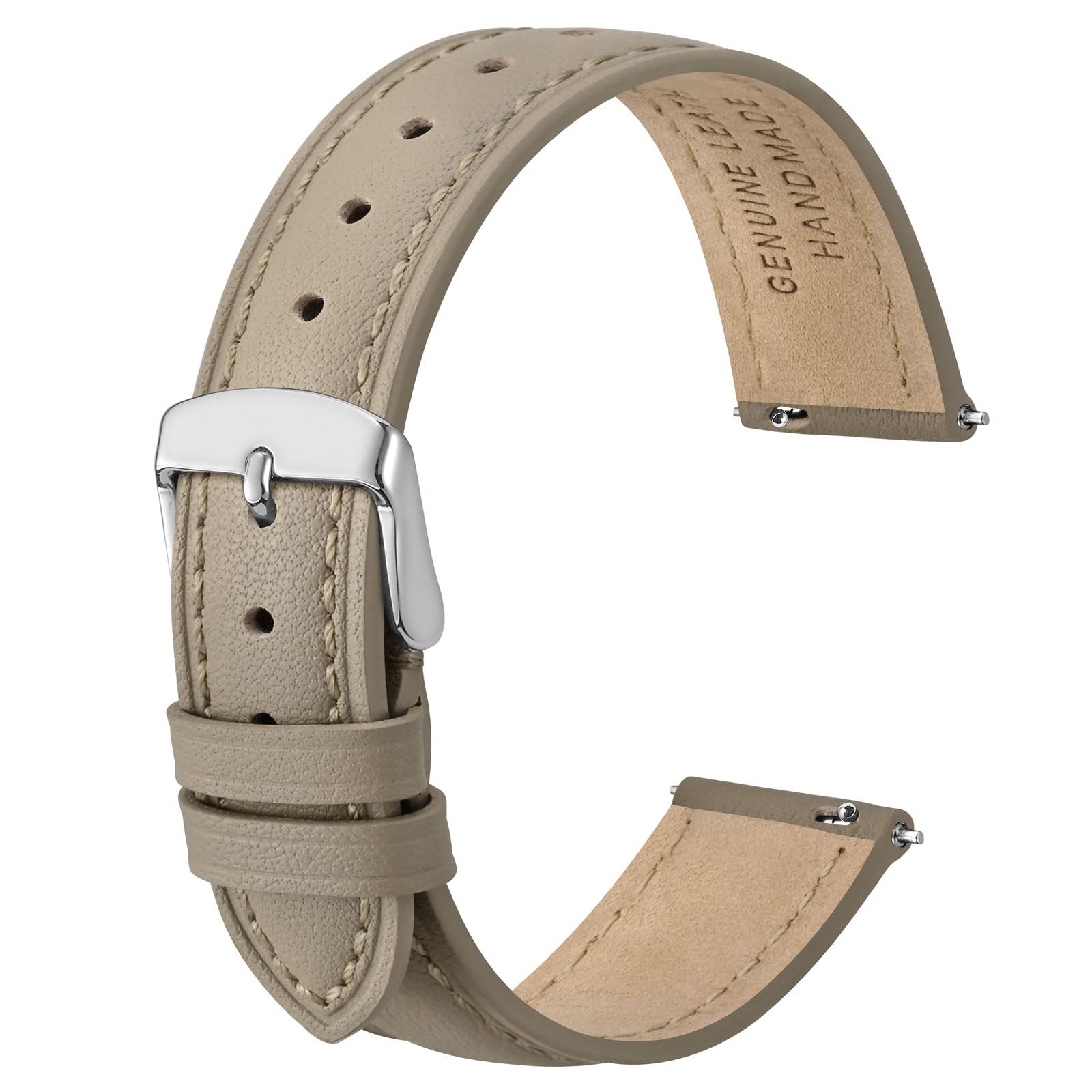 

[Anbeer] Leather Watch Strap Quick Release Elegant Watch Band Red for Women 12mm 14mm 18 mm