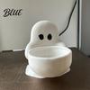 Halloween Ghost Candle Holder Holder Cute 3D Printed Tea Light for Small Aromatherapy Scented Candles Tabletop Candy Dish Party Decor Novelty