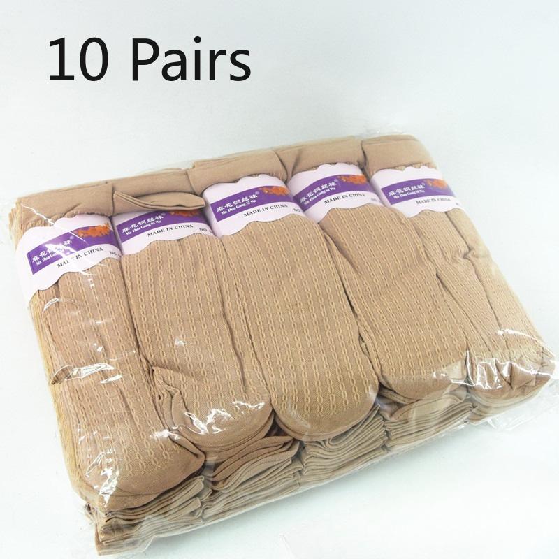10 Pairs of Thick-walled Silk Stockings - Women's Socks - Polyester Short Silk Stockings - Spring/summer Style - Anti-tangle - Loose-ends Socks