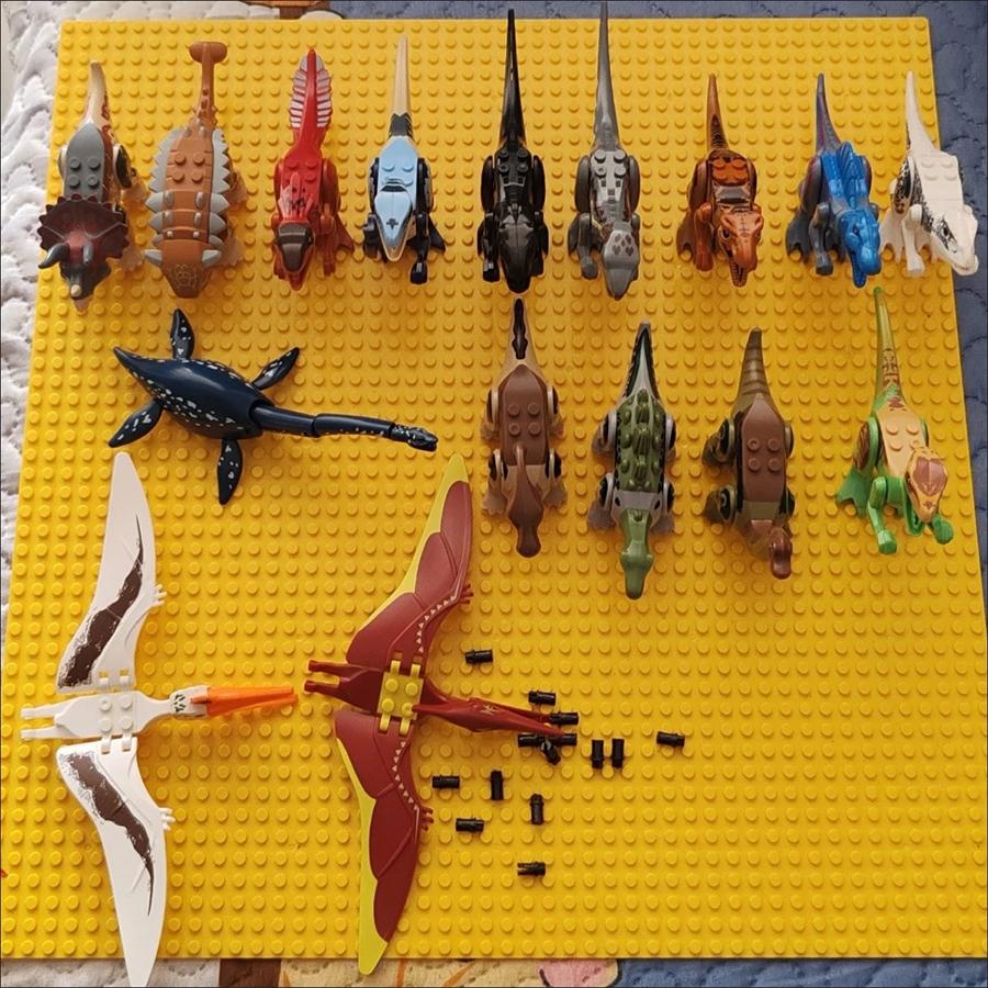 Jurassic Dinosaurs Tyrannosaurus Rex Wyvern Velociraptor Stegosaurus Constructing Blocks Playthings for Children Bricks Figures Plaything