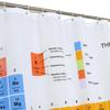 Chemical Periodic Table Stripe Polyester 1.8M Long Fabric Bath Weighted Shower Curtain Big Bang Theory Sheldon Same Curtain