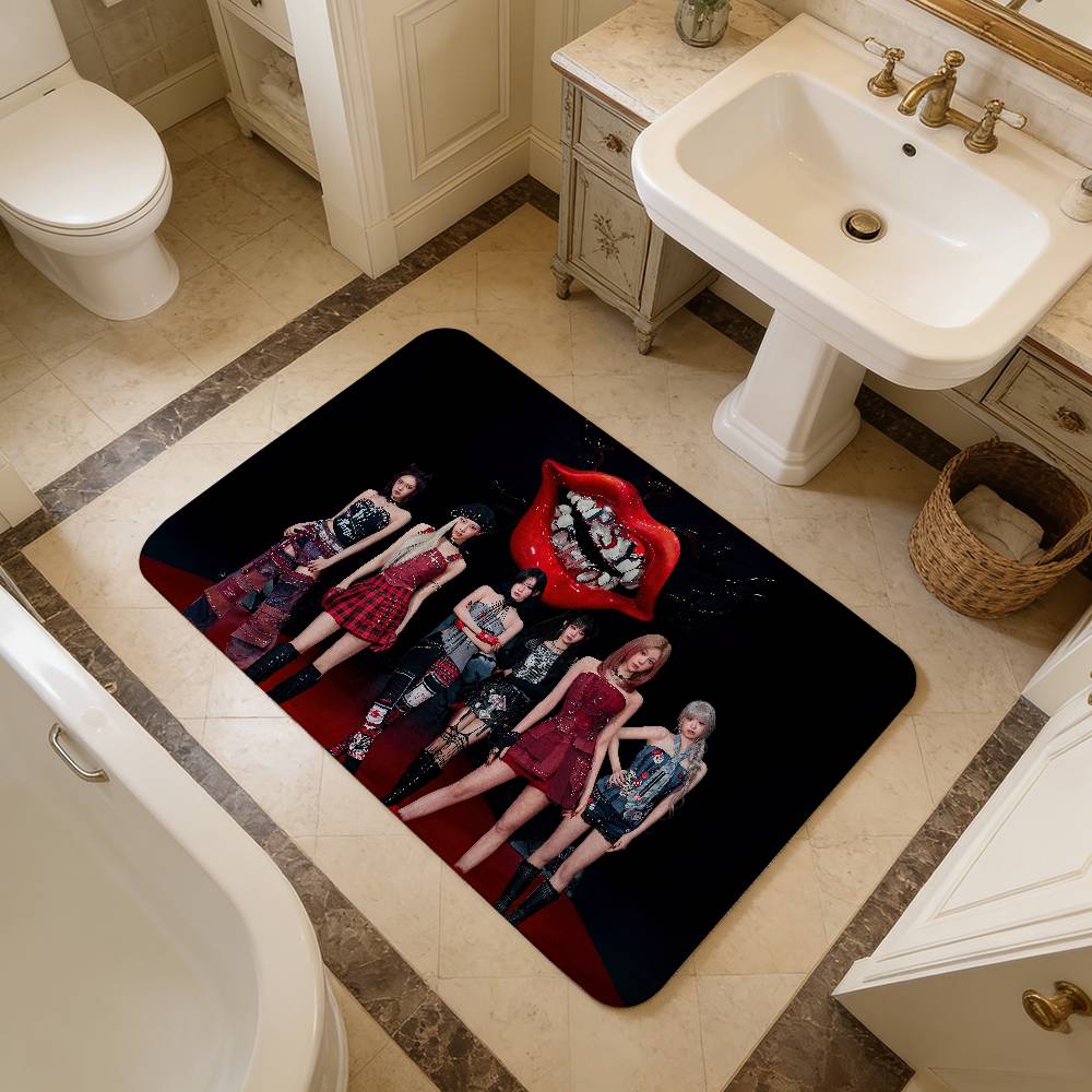 girl Kpop B-Babymonster singer Floor Mat INS Style Soft Bedroom Floor House Laundry Room Mat Anti-skid Household Carpets