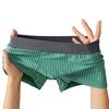Pánské boxerské spodní prádlo Středně vyvýšený pruhovaný potisk Patchwork Barva Tenké šortky Kalhotky Rychleschnoucí U-konvexní kalhotky