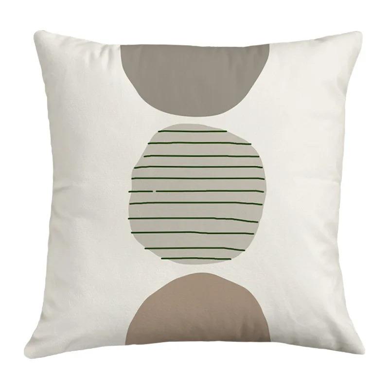 Simple Plant Pattern Decoration Home Small Fresh Fashion Pillowcase Decorative Pillowcase Cushion Cartoon Square