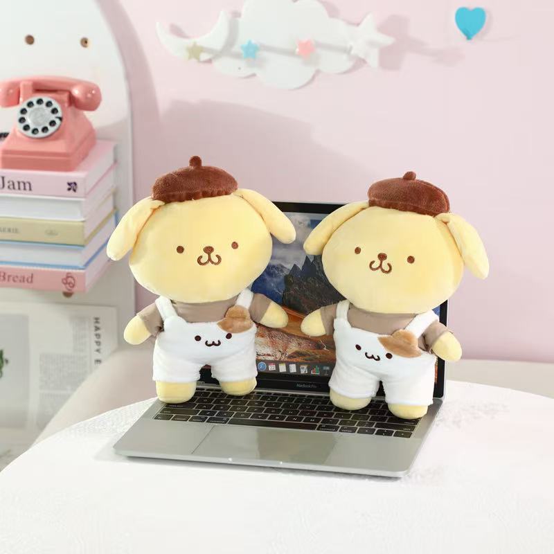 25cm New Detachable Pudding Dog Stuffed Toy Stuffed Plush Toy Cartoon Anime Cute Pillow for Children's Birthday Gift Fun Doll