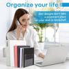 2-8pcs Transparent Acrylic Bookends L-Shaped Desktop Decorative Storage Rack Stable Support Book Stand Easy To Access for Office