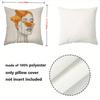 Floral Face Pattern Decorative Cushion Pillow Covers Polyester Pillowcase, Sofa Decorative Cushion Cov Headboard Pillow