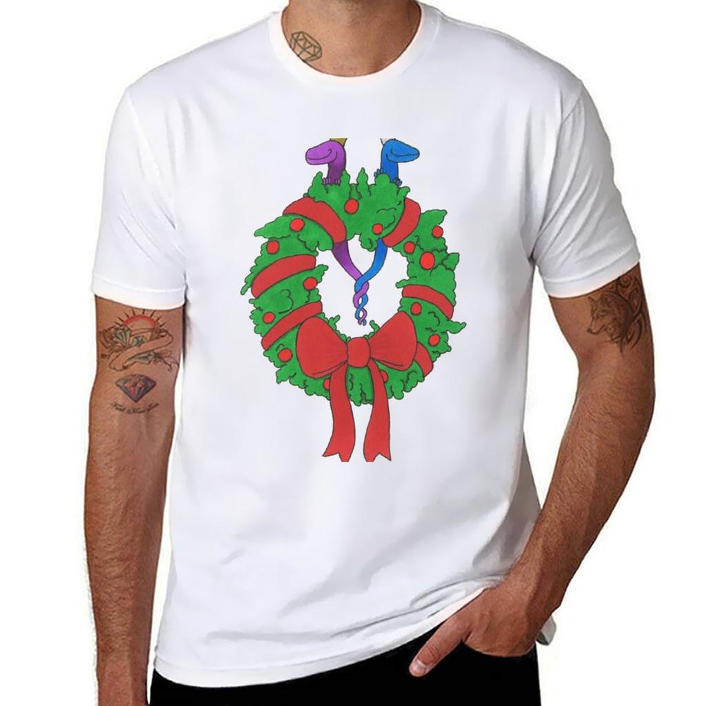 Runcible Monsters Christmas Wreath Tshirt Breathable Travel Tshirt