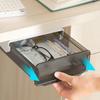 Durable Plastic Concealed Drawer Storage Box Under Desk with Strong Adhesive Drillless Installation for Space Saving Organization of Stationery and
