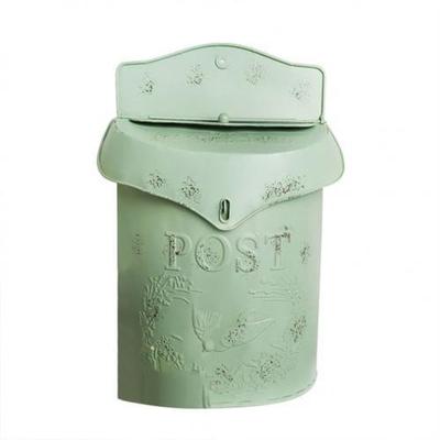 Vintage Handmade Metal Pastoral Lockable Secure Iron Letter Newspaper Mail Box Wall Mounted  Mailbox