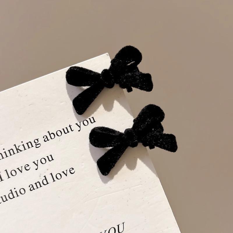 2 ks Červené sametové mašličky sponky do vlasů pro ženy dívky elegantní mini perlová mašlička ofina boční klip vlásenky pokrývka hlavy vlasové doplňky