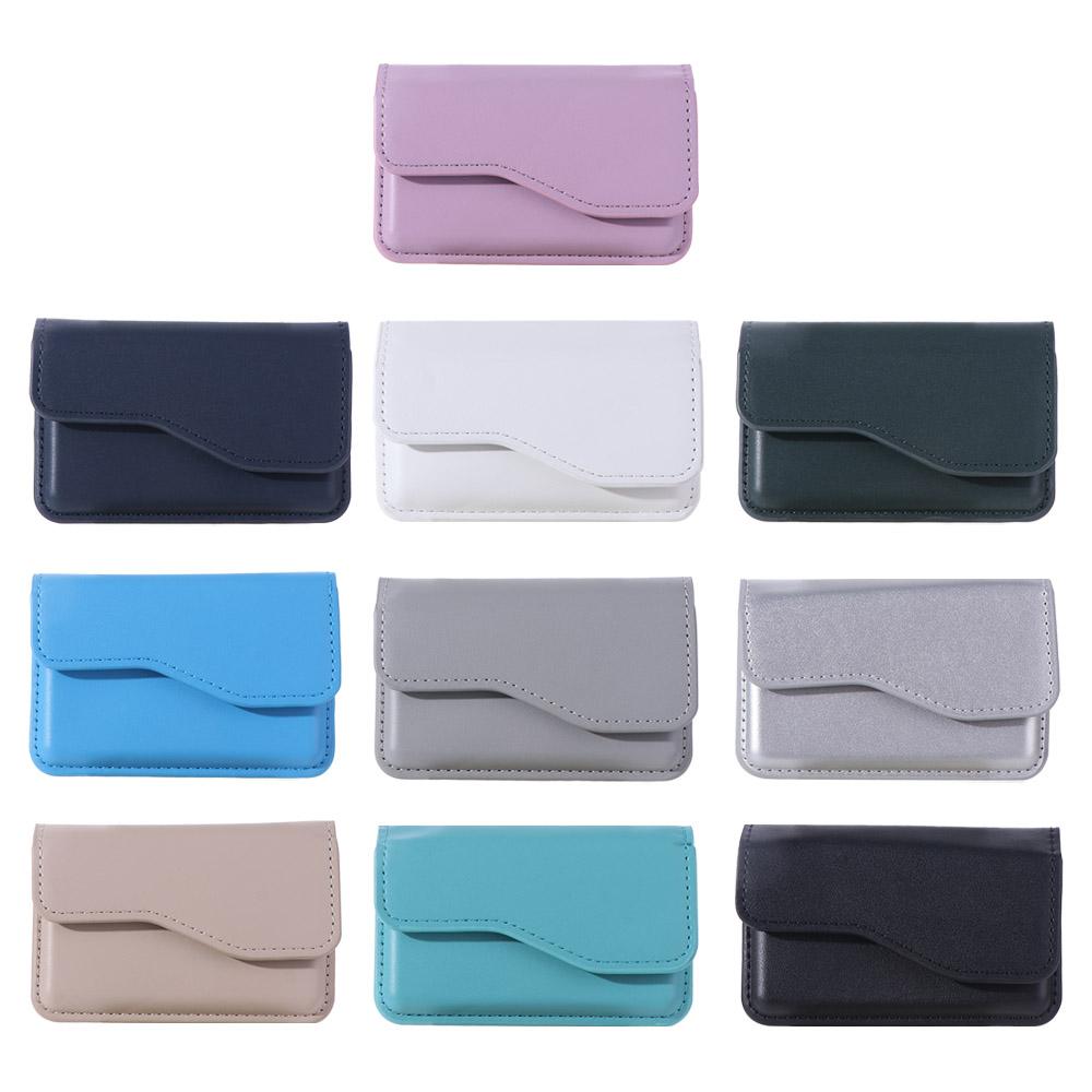 Cash Wallet Flip Card Case Side-opening Card Holder Phone Back Magnetic Card Bag  Male/Famale