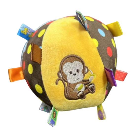 

Плюшевый пищащий мяч для собаки с ремешками, набивной мяч со встроенным колокольчиком, интерактивная игрушка для апортировки для маленьких, средних и крупных собак C