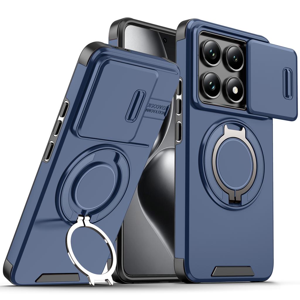 For Xiaomi 15T Pro Case Xiaomi 14T Pro Cover Mi 15T Mi 14T Cases New Armor Case Slide Lens Protect Magnetic Ring Holder Cover