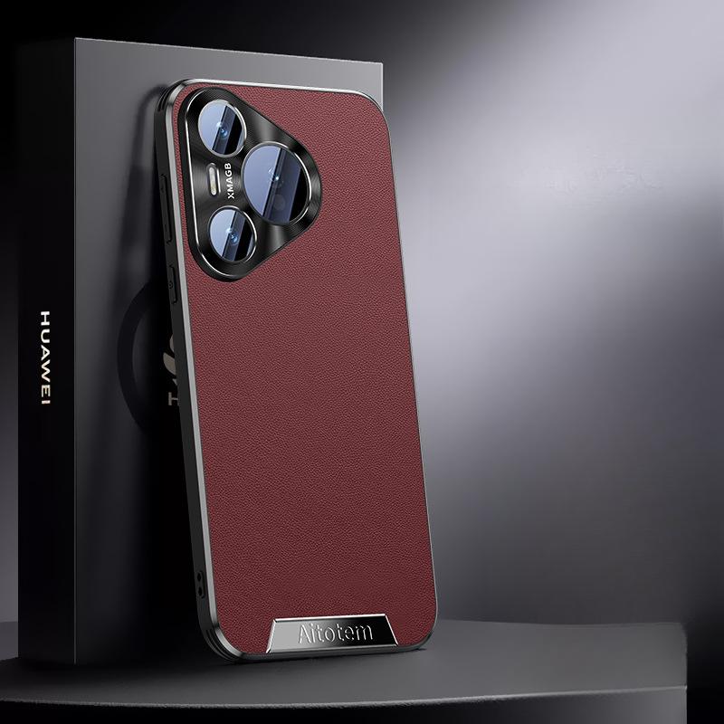 

Чехол для телефона Huawei Pura70pro+ Всесторонний Противоударный P70ultra Деловой Мужской и Женский Однотонный Кожаный Чехол Huawei Pura 70