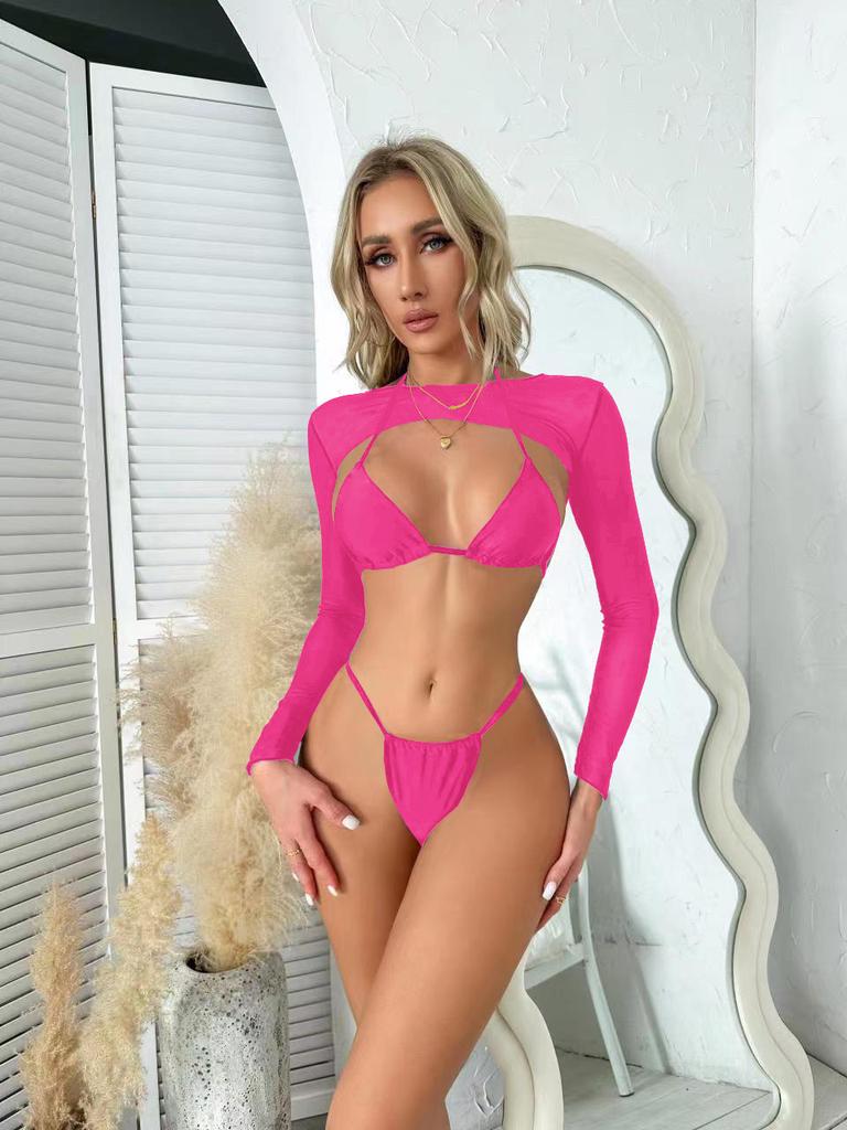 European and American women's clothing new sexy mesh women's bikini swimsuit is sufficient in stock