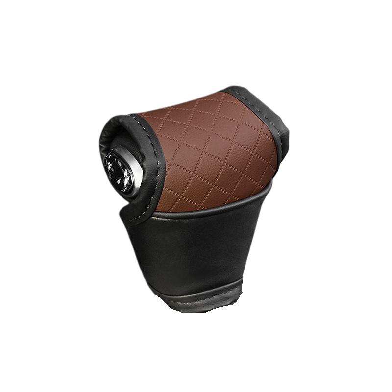 1 Pieza Cuero PU Antideslizante a Prueba de Polvo Protector de Pomo de Palanca de Cambios Universal Cubierta de Palanca de Cambios de Coche Accesorios de Decoración Interior para Palanca de Cambios