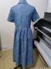 Spring Hot Style Shirt Collar Casual Denim Short Sleeve Dress