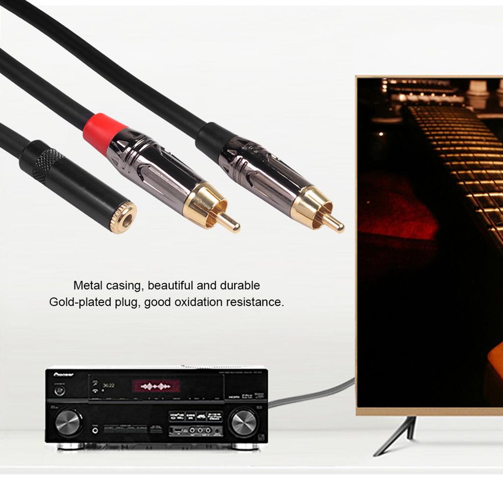 0.3 meters 24AWG Oxygen Free Copper Conductor HIFI 3.5mm Female Stereo to RCA Male Audio Cable