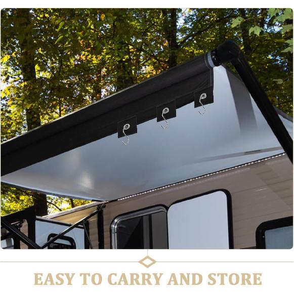 Rv Awning Hooks for Piping Rail Heavy Duty Canopy Light Clips Camper Awning Hangers for Outdoor Camping Parties and Rv Accessories