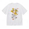 Women's Round Neck Classic T-Shirt Playful Heart and Dot Botanical Print Tee