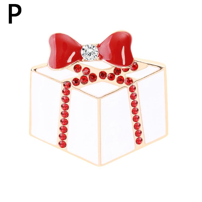 1PC Crystal Deer Brooch Pins Women's Christmas Brooch Jewelry Decoration Santa Claus Party Gifts