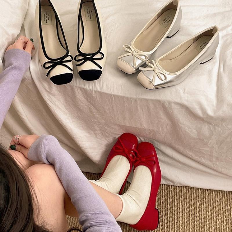 

Retro Shallow-mouthed Thick-cut Single-shoe New Height-increasing Shoes 39 бежевий/чорний