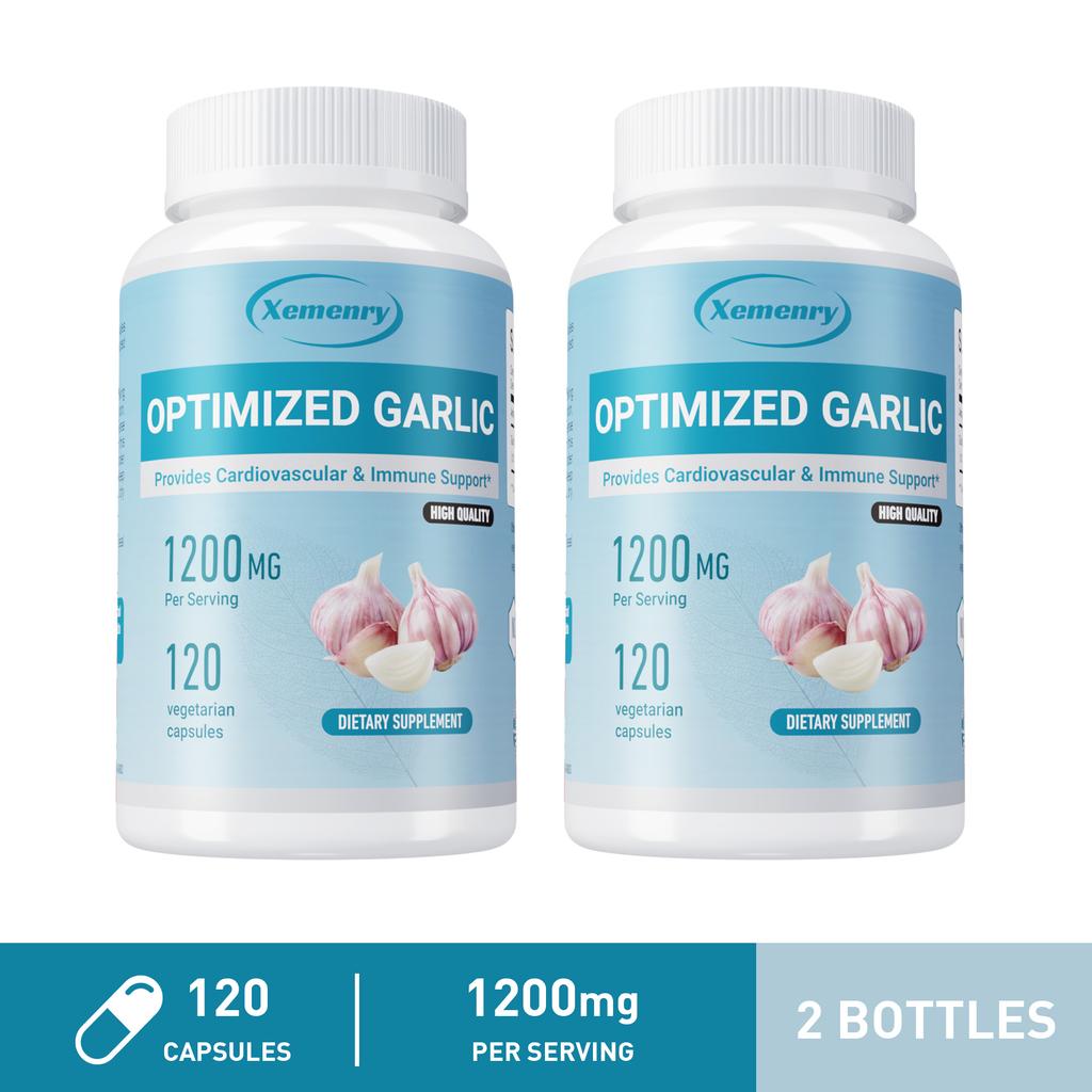 XEMENRY Complément Alimentaire à base d'Extrait d'Ail, Contient de l'Extrait d'Ail, Haute Teneur de 1200 mg, Supplément Nutritionnel Quotidien