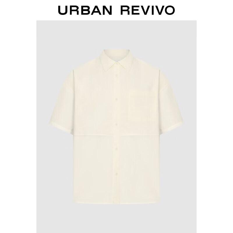 UR2026 Men s Casual Short Sleeve Patch Pocket Shirt M