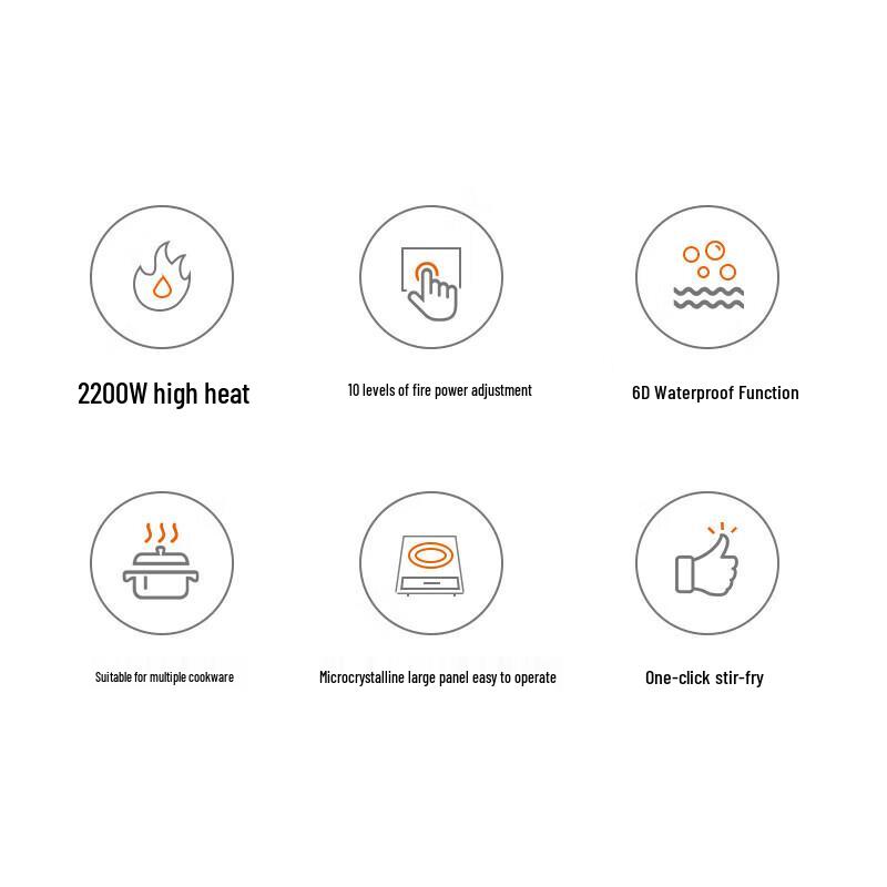 Joyoung 2200W Slim Touch Control Induction Cooker CN plug (adapter included)