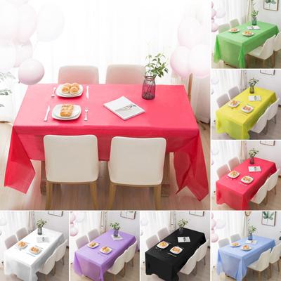 2Pcs Disposable Tablecloth Oil-Proof Easy To Clean Solid Color Table Cover for Picnics Weddings Parties