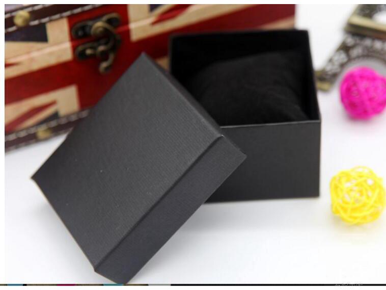 Black Paper Gift Watch Box with Lid and Base