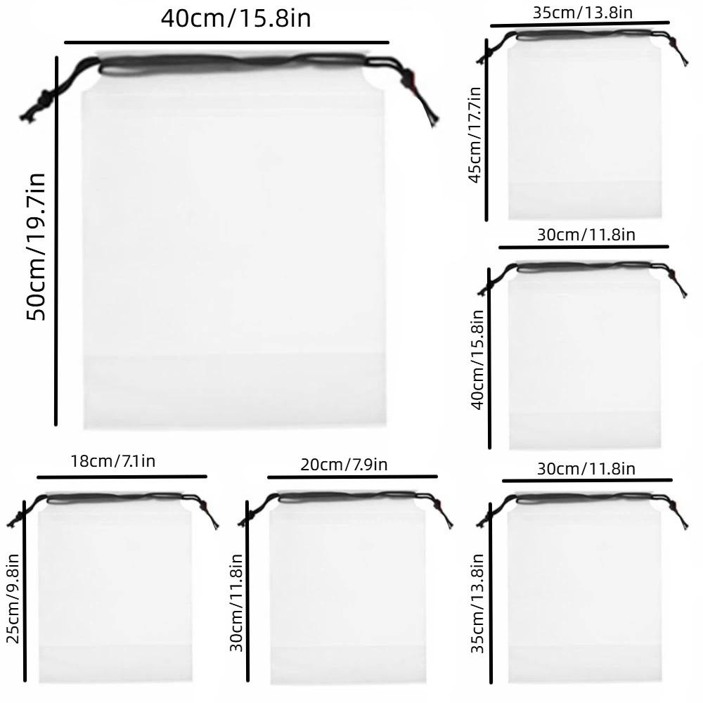 10Pcs Transparent Dustproof Storage Bag EVA Waterproof Organizer Pouch  Underwear Storage