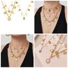 Summer Beach Series: DIY Stainless Steel Pendant Necklace - Cross, Heart, Flower, Queen Card, Zircon Clavicle Chain