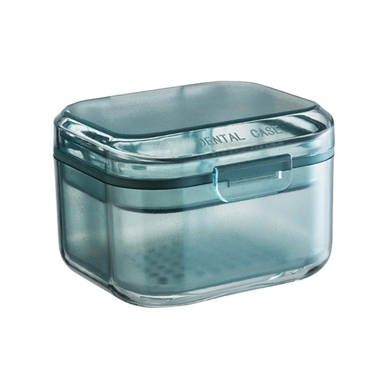 Leakproof Retainer Box Hygienic Travel Denture Container Compact Lightweight For Daily Use