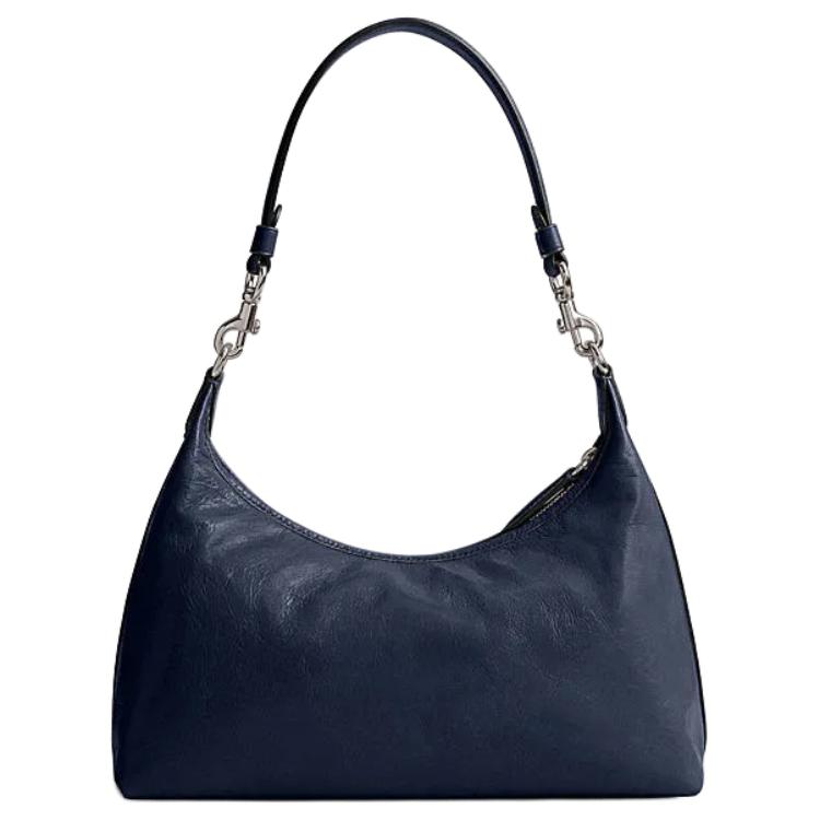 Coach Juliet 30 Zipper Closure Adjustable Detachable Shoulder Strap Leather Tote Crossbody Bag Large Unisex Bags Dark-Blue CR652-LHSMU