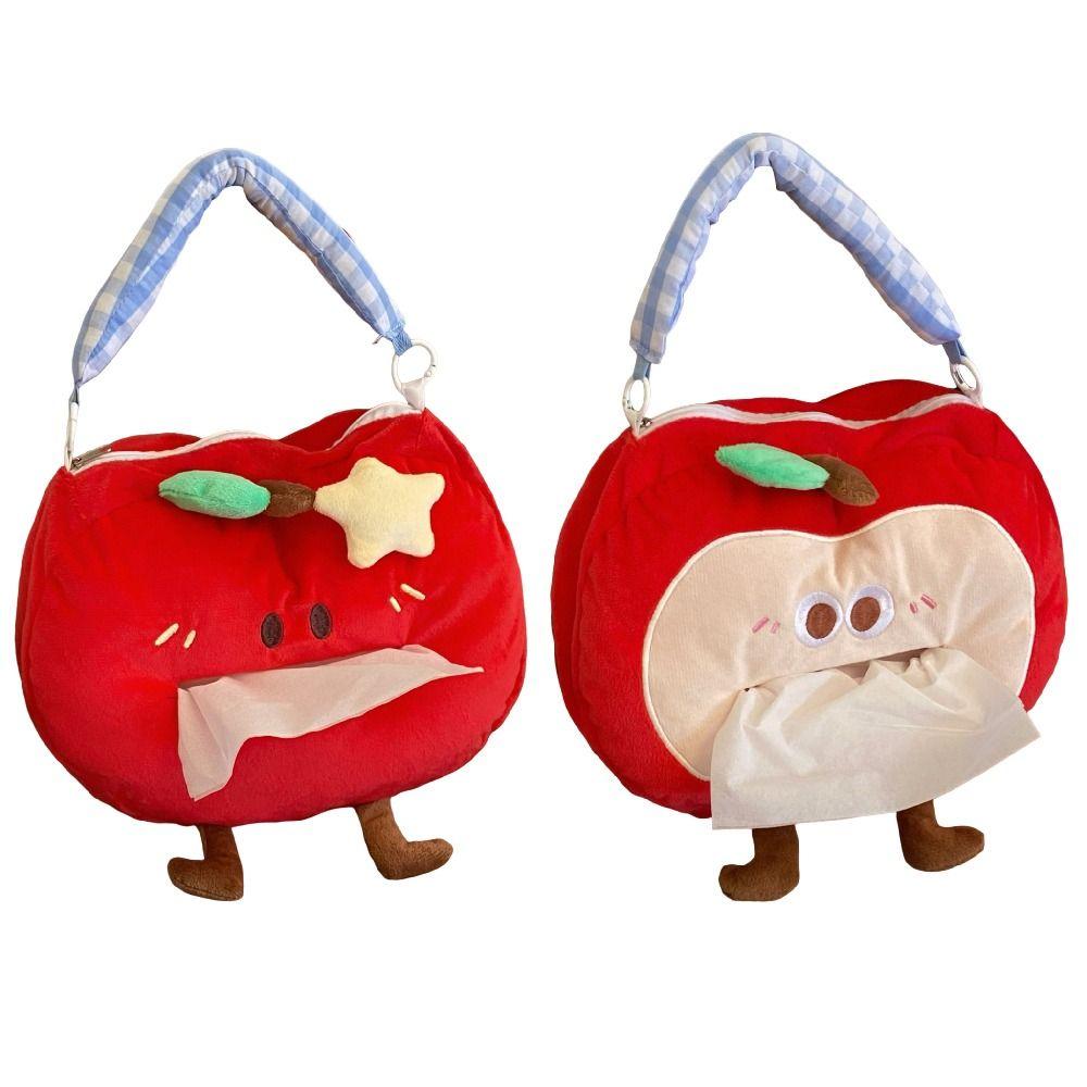 Fruit Shape Hanging Tissue Bag Cartoon Cute Wall Hanging Napkin Dispenser Creative Reusable Portable Tissue Cover Hotel