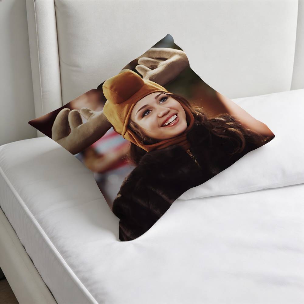 MMiley Cyrus Young You Decorative Square Pillow Cover Soft Comfortable Pillow Case Sofa Bed Home Decoration