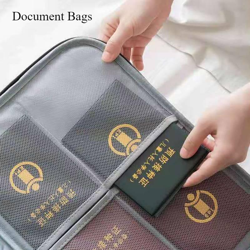 Waterproof Document Storage Bag Multi-layer Folding File Box Multi-functional Storage Box Family Storage Bag
