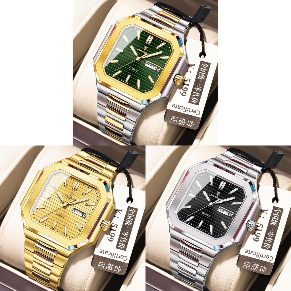 Classic Mens Waterproof Quartz Watch With Luminous Dial For Business Professionals