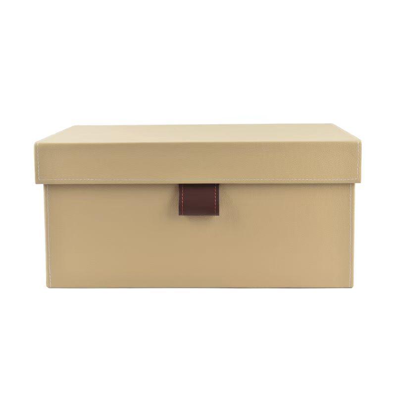 Modern Italian Minimalist Faux Leather Storage Box for Sample Rooms & Exhibitions