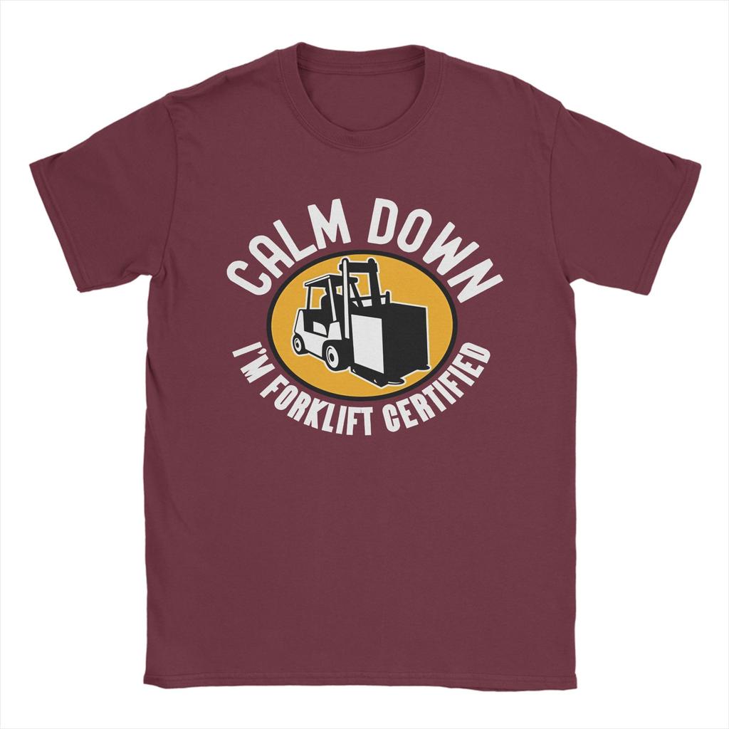 Forklift Certified Funny Forklift Driver Operator Outfit Unisex Women T Shirt Cotton Tee Graphic Printed Tops Tshirt