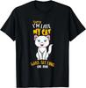Cat Sitting On Me Funny Cat Owner T-Shirt